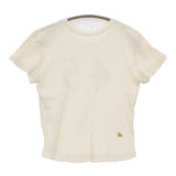 45R/45rpm 未使用品 WEB限定 ONEONE 宝物のチビTシャツ 定価11000円 半袖Ｔシャツ カットソー 26SS アイボリー レディース フォーティーファイブアールピーエム【中古】6-0811S♪