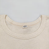 45R/45rpm 未使用品 WEB限定 ONEONE 宝物のチビTシャツ 定価11000円 半袖Ｔシャツ カットソー 26SS アイボリー レディース フォーティーファイブアールピーエム【中古】6-0811S♪