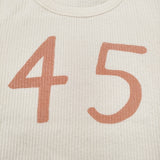 45R/45rpm 未使用品 WEB限定 ONEONE 宝物のチビTシャツ 定価11000円 半袖Ｔシャツ カットソー 26SS アイボリー レディース フォーティーファイブアールピーエム【中古】6-0811S♪