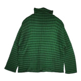 me ISSEY MIYAKE チェックプリントプリーツ MI31FO262 ジャケット グリーン ブラック レディース ミー イッセイミヤケ【中古】6-0930M∞