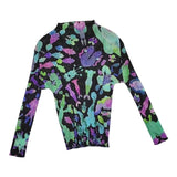 PLEATS PLEASE ISSEY MIYAKE 総柄 プリーツ PP43JK691 サイズ3 長袖Ｔシャツ カットソー ロンＴ マルチカラー レディース プリーツプリーズ【中古】6-0930M∞