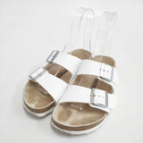 BIRKENSTOCK ARIZONA アリゾナ サイズ38 ナロー幅 サンダル ホワイト レディース ビルケンシュトック【中古】6-0815S◎