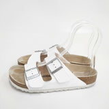 BIRKENSTOCK ARIZONA アリゾナ サイズ38 ナロー幅 サンダル ホワイト レディース ビルケンシュトック【中古】6-0815S◎