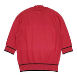 OLD ENGLAND コットン ハイネックニット 配色 バイカラー 570-52120021 セーター ニット レッド ネイビー レディース オールドイングランド【中古】6-1003M∞