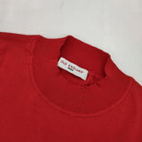 OLD ENGLAND コットン ハイネックニット 配色 バイカラー 570-52120021 セーター ニット レッド ネイビー レディース オールドイングランド【中古】6-1003M∞