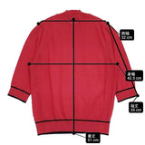 OLD ENGLAND コットン ハイネックニット 配色 バイカラー 570-52120021 セーター ニット レッド ネイビー レディース オールドイングランド【中古】6-1003M∞