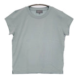 MARGARET HOWELL PLAIN COTTON JERSEY TOP 578-6168201 定価16500円 コットン 半袖Ｔシャツ カットソー 26SS ターコイズ ブルーグレー レディース マーガレットハウエル【中古】6-0814S♪