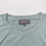 MARGARET HOWELL PLAIN COTTON JERSEY TOP 578-6168201 定価16500円 コットン 半袖Ｔシャツ カットソー 26SS ターコイズ ブルーグレー レディース マーガレットハウエル【中古】6-0814S♪