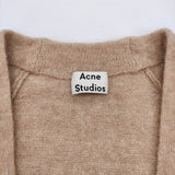 ACNE STUDIOS ウールモヘア混ニット サイズXXS ロング カーディガン ベージュ レディース アクネストゥディオズ【中古】6-1016T♪
