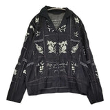 TODAYFUL Embroidery Patchwork Shirts 定価24200円 刺繍 パッチワーク 開襟 オープンカラー 長袖シャツ ブラック レディース トゥデイフル【中古】6-0814M♪
