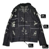 TODAYFUL Embroidery Patchwork Shirts 定価24200円 刺繍 パッチワーク 開襟 オープンカラー 長袖シャツ ブラック レディース トゥデイフル【中古】6-0814M♪