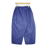 homspun 251-3372A 25SS バルキーシーチング薄手 ギャザーパンツ 定価24200円 サイズF パンツ ブルー レディース ホームスパン【中古】6-1003G∞