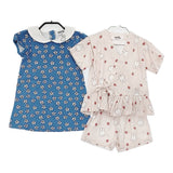 miffy 未使用品 花柄 いちご 甚平 2点セット 子供服 キッズ サイズ90cm/100cm ワンピース ブルー ホワイト ピンク レディース ミッフィー【中古】6-0905S◎