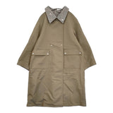 Liesse REVERSIBLE OVERCOAT 3 定価85800円 大草直子コラボ ガンクラブチェック リバーシブル コート 25AW カーキ レディース リエス【中古】6-0925T♪