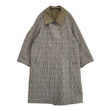 Liesse REVERSIBLE OVERCOAT 3 定価85800円 大草直子コラボ ガンクラブチェック リバーシブル コート 25AW カーキ レディース リエス【中古】6-0925T♪