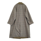 Liesse REVERSIBLE OVERCOAT 3 定価85800円 大草直子コラボ ガンクラブチェック リバーシブル コート 25AW カーキ レディース リエス【中古】6-0925T♪