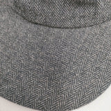 ironari 乗馬キャップ Joba Cap I23963B ヘリンボーン 帽子 キャップ チャコールグレー メンズ イロナリ【中古】6-0911T◎