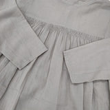evam eva コットンシルク シャーリング プルオーバー ブラウス 定価26400円 E231T095 ブラウス シャツ 23SS グレージュ レディース エヴァムエヴァ【中古】6-0930M∞
