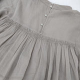 evam eva コットンシルク シャーリング プルオーバー ブラウス 定価26400円 E231T095 ブラウス シャツ 23SS グレージュ レディース エヴァムエヴァ【中古】6-0930M∞