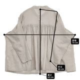 evam eva コットンシルク シャーリング プルオーバー ブラウス 定価26400円 E231T095 ブラウス シャツ 23SS グレージュ レディース エヴァムエヴァ【中古】6-0930M∞