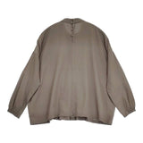 evam eva シャーリングプルオーバー ブラウス 定価28600円 E233T085 ブラウス シャツ 23AW グレー レディース エヴァムエヴァ【中古】6-0930M∞