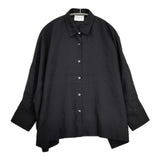 UNITED ARROWS リネン ドルマン シャツ ブラウス 定価21890円 長袖シャツ 25SS ブラック レディース ユナイテッドアローズ【中古】6-0930M∞