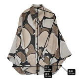 ISSEY MIYAKE STONE 墨流し IM13FJ011 ドルマンスリーブ 長袖シャツ 21AW ベージュ グレー レディース イッセイミヤケ【中古】6-0821M♪