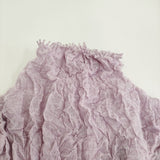 Haat ISSEY MIYAKE KUMO SHIBORI 蜘蛛絞り シアー HA11KJ330 サイズ2 リネン混 カットソー ラベンダー レディース ハートイッセイミヤケ【中古】6-0821M♪