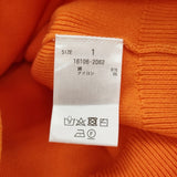 CLANE 新品 V NECK SHORT KNIT TOPS サイズ1 定価22000円 16106-2062 セーター ニット 24SS オレンジ レディース クラネ【中古】6-0818M♪#