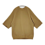 ES:S エス 新品 CUT-OFF SLEEVE SWEAT SHIRT サイズM 定価26400円 日本製 カットオフ スウェット 24SS ベージュ レディース【中古】6-0818M♪