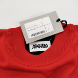 MAGLIANO 新品 CHE GUE SWEATER サイズL 定価138600円 R58302282 コットン セーター ニット レッド ブラック メンズ マリアーノ【中古】6-0818M♪