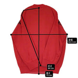 MAGLIANO 新品 CHE GUE SWEATER サイズM 定価138600円 R58302282 コットン セーター ニット レッド ブラック メンズ マリアーノ【中古】6-0818M♪
