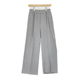 TRENT 新品 center seam pants サイズ1 定価23100円 812899120122 イージーワイドスラックス パンツ ライトグレー レディース トラント【中古】6-0818T♪