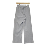 TRENT 新品 center seam pants サイズ1 定価23100円 812899120122 イージーワイドスラックス パンツ ライトグレー レディース トラント【中古】6-0818T♪