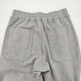 TRENT 新品 center seam pants サイズ1 定価23100円 812899120122 イージーワイドスラックス パンツ ライトグレー レディース トラント【中古】6-0818T♪