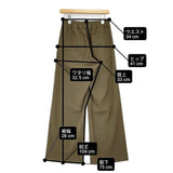 TRENT 新品 CENTER SEAM EASY PANTS サイズ2 定価22000円 812899090122 イージーワイド パンツ カーキ レディース トラント【中古】6-0818G♪