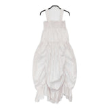 HOUGA ホウガ 新品 club jumper skirt クラブジャンパースカート 定価37400円 ストライプ ワンピース 24SS ホワイト レッド レディース【中古】6-0818G♪#