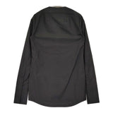 GURTWEIN ガーウィン deep V-neck slim-fit tailored shirt サイズS/36 切替 2411-0507 長袖シャツ 24SS ブラック ホワイト レディース【中古】6-0818M♪#