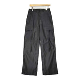 ESTHE 新品 ORGANZA CARGO TROUSERS オーガンジーカーゴトラウザーズ サイズXS シアー カーゴパンツ ブラック レディース エステ【中古】6-0818M♪#