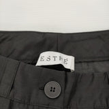ESTHE 新品 ORGANZA CARGO TROUSERS オーガンジーカーゴトラウザーズ サイズXS シアー カーゴパンツ ブラック レディース エステ【中古】6-0818M♪#