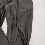 ESTHE 新品 ORGANZA CARGO TROUSERS オーガンジーカーゴトラウザーズ サイズS シアー カーゴパンツ ブラック レディース エステ【中古】6-0818M♪