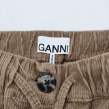 GANNI 新品 Washed Corduroy Drawstring Pants サイズ34 コーデュロイイージーパンツ パンツ ブラウン レディース ガニー【中古】6-0818T♪