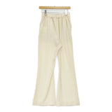 ENFOLD 新品 BOOTS-CUT PANTS 38 定価26400円 ペチコート付き イージーフレア ブーツカット パンツ 24SS エクリュ オフホワイト レディース エンフォルド【中古】6-0818M♪