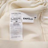 ENFOLD 新品 BOOTS-CUT PANTS 38 定価26400円 ペチコート付き イージーフレア ブーツカット パンツ 24SS エクリュ オフホワイト レディース エンフォルド【中古】6-0818M♪