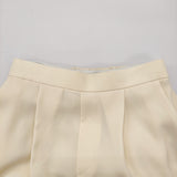 ENFOLD 新品 BOOTS-CUT PANTS 38 定価26400円 ペチコート付き イージーフレア ブーツカット パンツ 24SS エクリュ オフホワイト レディース エンフォルド【中古】6-0818M♪