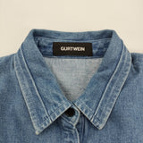 GURTWEIN ガーウィン 新品 Iconic bat-sleeve denim shirt サイズS/36 2411-0510 切替 デニム 長袖シャツ 24SS ブルー レディース【中古】6-0818M♪
