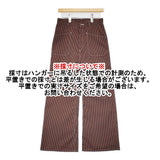 TRENT 新品 CHECK BAGGIE PANT チェックバギーパンツ 定価23100円 812899290923 パンツ ブラウン ネイビー レディース トラント【中古】6-0818T♪#