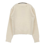 MM6/Maison Margiela 新品 ダメージ加工 プルオーバー 定価101200円 圧縮ウール サイズS セーター ニット オフホワイト レディース エムエム6/メゾンマルジェラ【中古】6-0818T♪