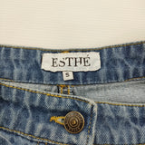 ESTHE 新品 Denim Cargo Maxi Skirt デニムカーゴマキシスカート サイズS 142-3093 ロングスカート ブルー レディース エステ【中古】6-0818G♪