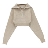 coperni コペルニ 新品 ハーフジップボクシークロップドセーター サイズS 定価88000円 セーター ニット SAND ベージュ レディース【中古】6-0818T♪